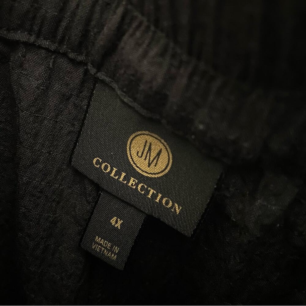 Jm Collection Black Lightweight Drawstring Waist … - image 8